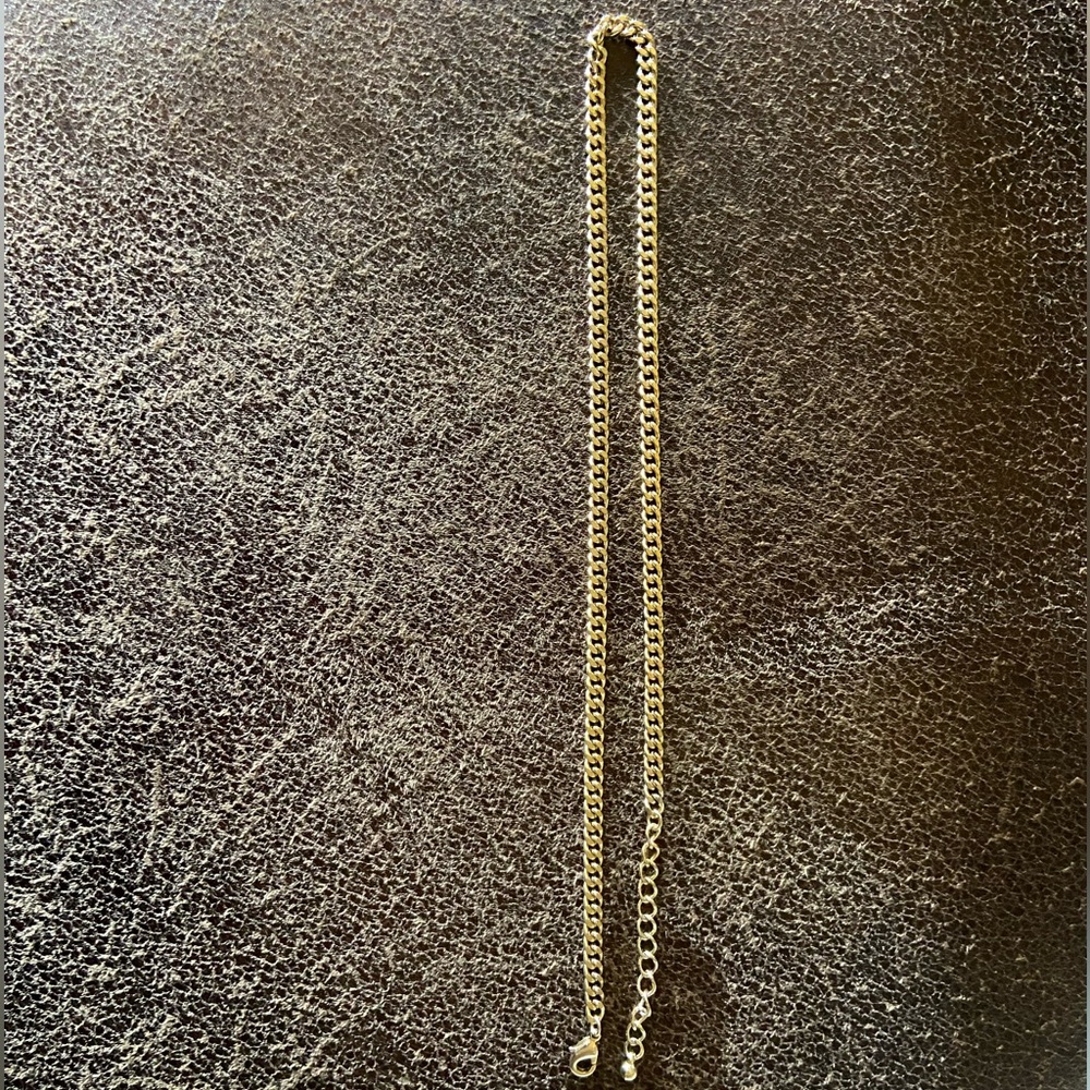 14k gold plated over brass 18 inch curb chain necklace